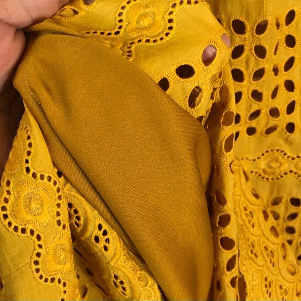 EYELET BRODERIE EMBROIDERY BUTTON MAXI TEA DRESS - Picture 6 of 14
